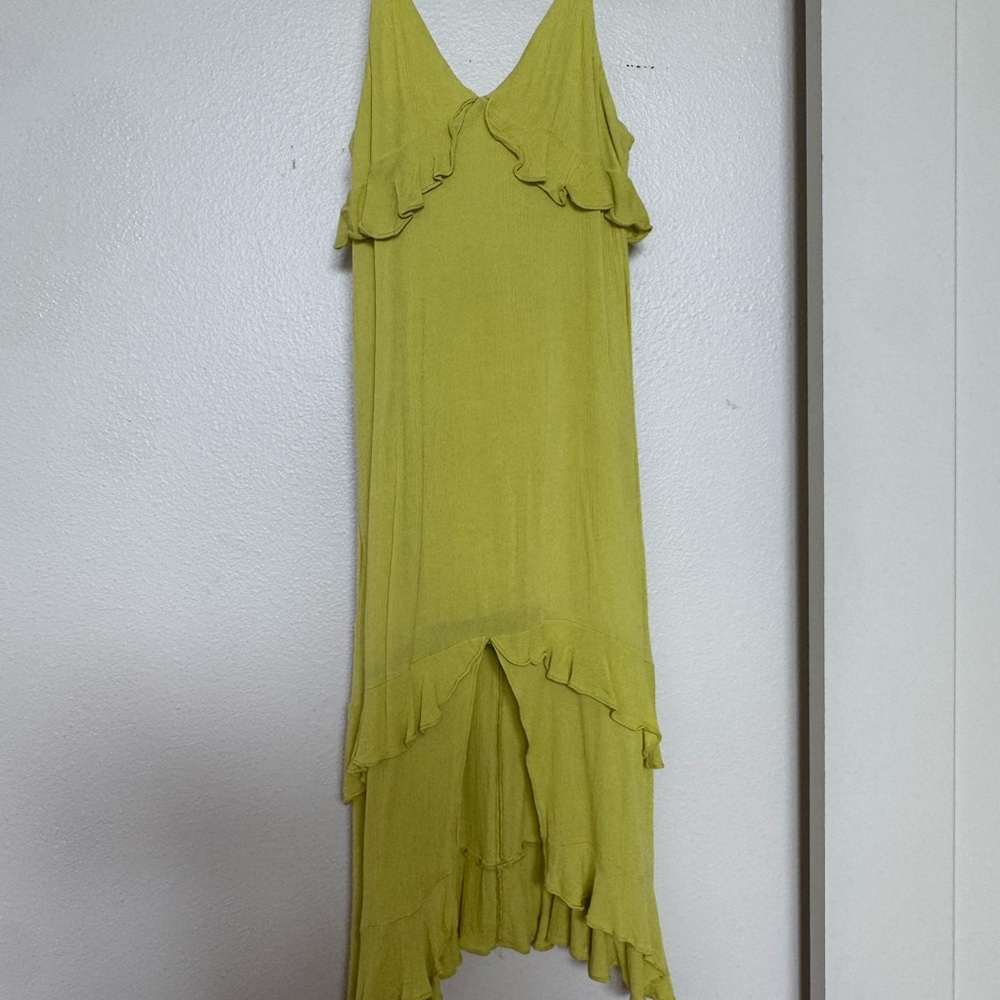 Lulus Lime Green Ruffle Dress